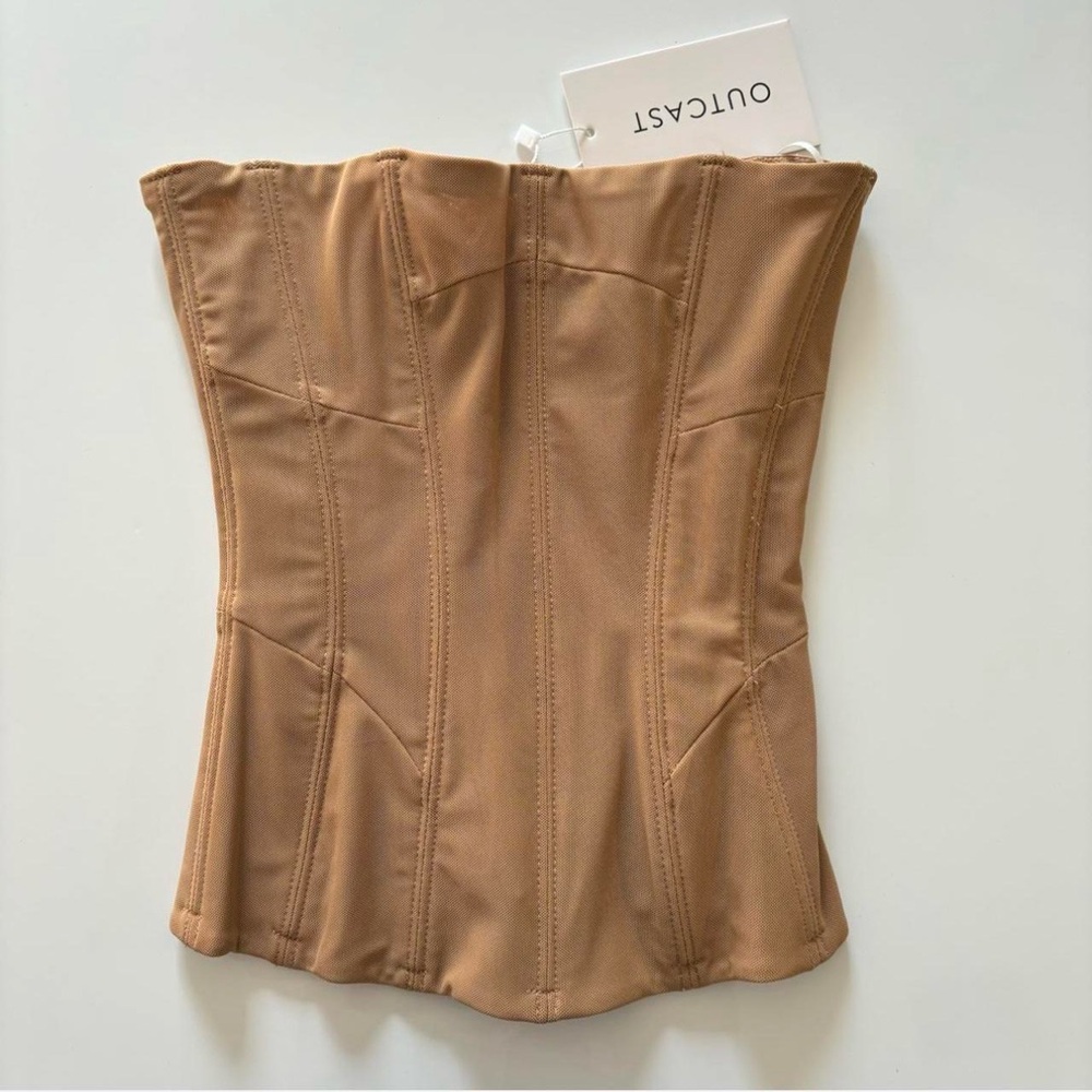 Outcast Clothing viral rare corset in Nude /beige / tan